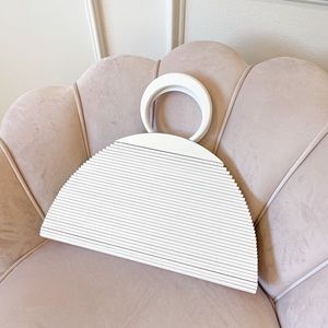 NWT Wooden White Purse / Bag!